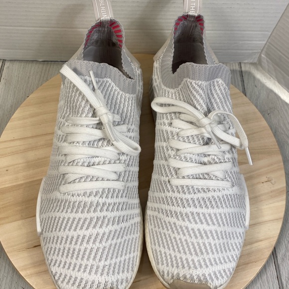 adidas NMD R1 STLT Primeknit Mens Size 14 Running Shoes Cloud White
